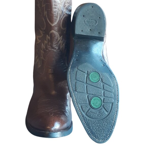 NOCONA SZ 11D Brown Men's Leather Western Boots - Picture 11 of 14